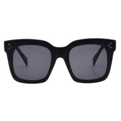 I-SEA WOMEN'S SUNGLASSES - WAVERLY (MATTE BLACK/SMOKE POLARIZED)