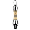 7" SLATER DESIGNS REGULAR SURFBOARD LEASH (Black/Black, 7'0")(SW)