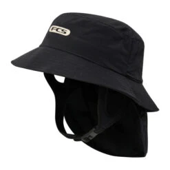 FCS ESSENTIAL SURF BUCKET HAT MEDIUM (AESB-02-BLK-MD)