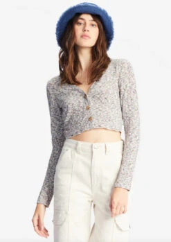 BILLABONG SWEET TIDES V-NECK LS TOP (ABJKT00429)