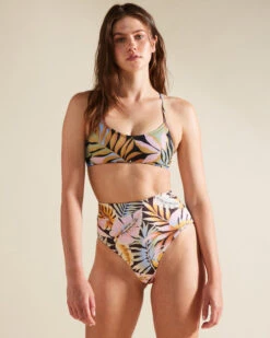 BILLABONG WOMEN'S A/DIV LACE UP TRILET TOP -Ocean Outfit Shop abjx300468 billabong2Cw mul frt1 72963.1673904443