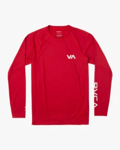 RVCA LONGSLEEVE RASHGUARD(EX) -Ocean Outfit Shop avywr00119 rvca2Cf red frt1 38177.1694016207