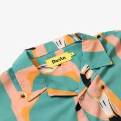 DUVIN FLOCK BUTTONUP (SSB20009PNK) -Ocean Outfit Shop flock buttonup 01373.1690472250