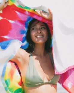 LEUS TIE DYE RAINBOW BEACH ECO TOWEL (EX) -Ocean Outfit Shop leus beachtowel tie dye rainbow 3 81083.1695244407