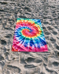 LEUS TIE DYE RAINBOW BEACH ECO TOWEL (EX) -Ocean Outfit Shop leus beachtowel tie dye rainbow 8 45254.1695244407