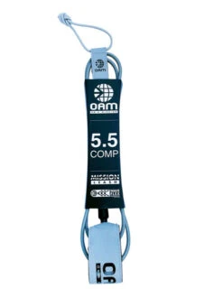 OAM 5'5 COMP MISSION ULTRALIGHT LEASH 9 OAM 5'5 COMP MISSION ULTRALIGHT LEASH -Ocean Outfit Shop oam mission leash 5 5 comp grey front 17592.1675878684