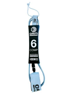 OAM 6'0 COMP MISSION ULTRALIGHT LEASH -Ocean Outfit Shop oam mission leash 6 comp grey front 99134.1675878686