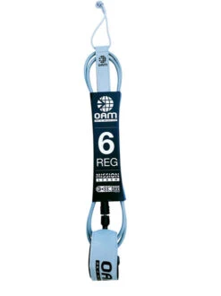OAM 6' REGULAR MISSION ULTRALIGHT LEASH -Ocean Outfit Shop oam mission leash 6 reg grey front 52941.1675878687