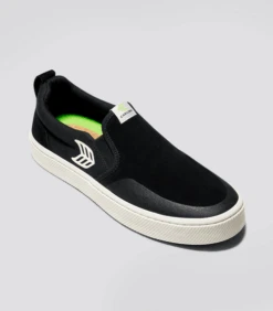 CARIUMA SLIP ON PRO BLACK SEUDE MEN'S SHOE -Ocean Outfit Shop slip on skate pro black ivory sneaker.fb feed 38235.1674596336