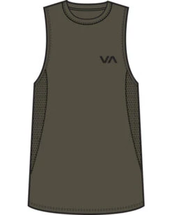 RVCA SPORT VENT TEE (EX) -Ocean Outfit Shop v9031rst rvca2Cf olv frt1 00401.1695245808