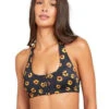 RVCA SUNFLOWER HALTER TOP (XT173RSH-BLK) -Ocean Outfit Shop xt173rsh rvcaw blk frt1 95275.1618417490